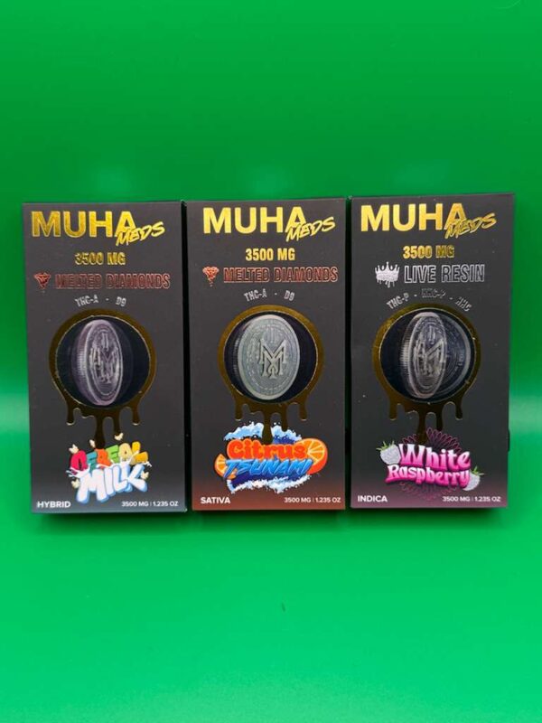 Muha Meds Live Resin X Melted Diamonds 3.5G Disposables